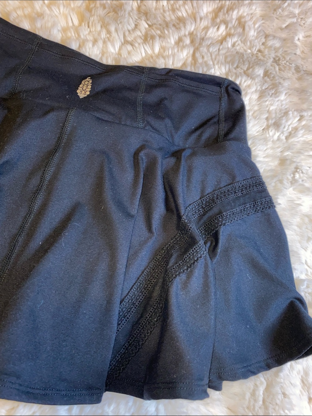 Free People Black Athletic Skort with Built-In Shorts - Picture 6 of 9